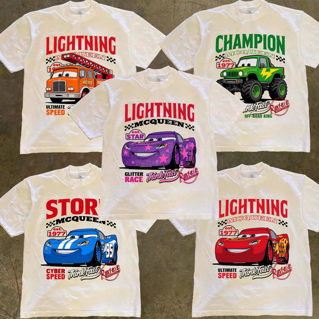 EpochEden Boxy Oversize Tshirt | LIGHTNING MCQUEEN | Kaos Unisex Pria Wanita | High Quality Kaos San
