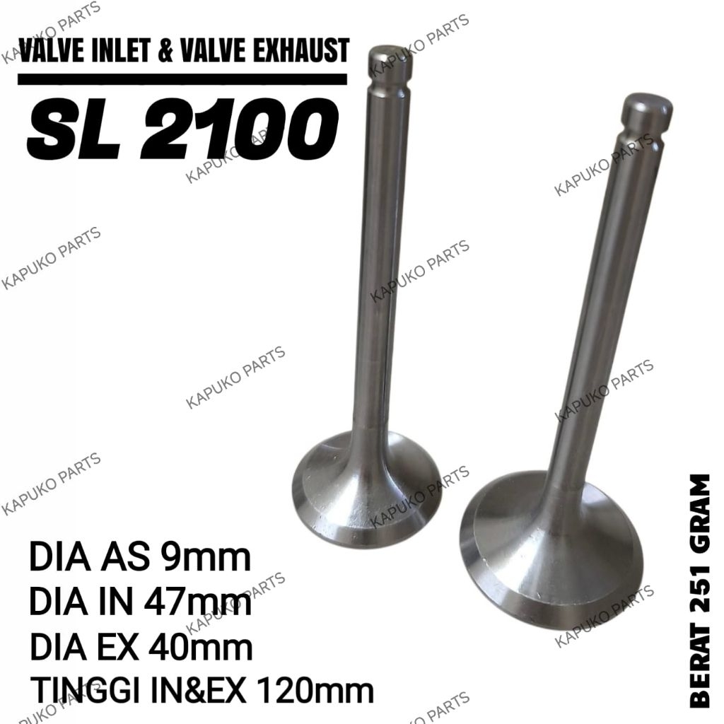 SL2100 SL2105 PAYUNG KLEP ENGINE VALVE SET UNTUK DIESEL ENGINE MESIN DIESEL 2 SILINDER 32PK