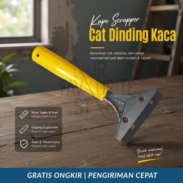 Kape Scraper Pisau Pengerok Pengikis Pembersih Cat Kaca Dinding Keramik | Floor Wall Glass Scraper |