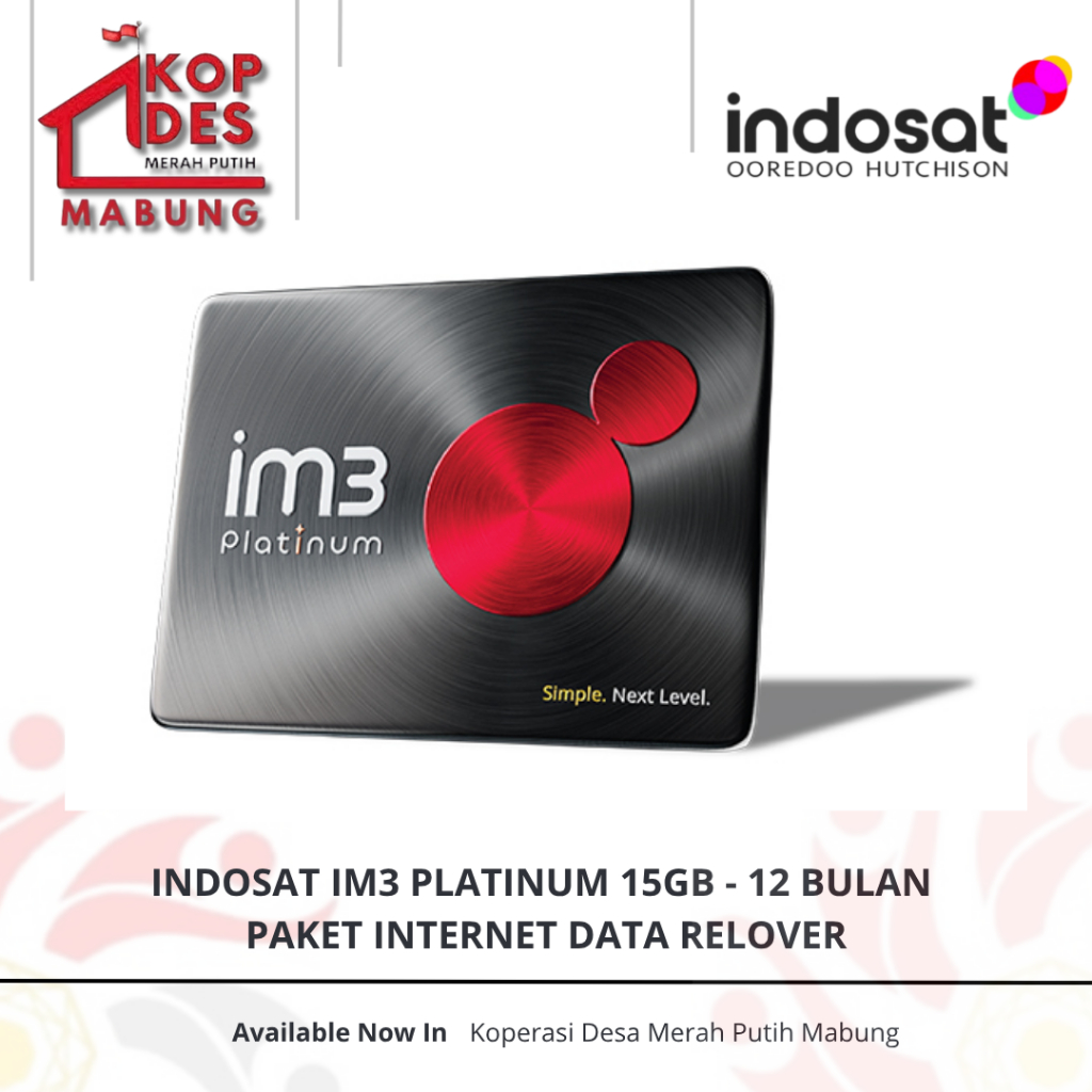 Indosat Perdana IM3 15GB (12 Bulan) - Paket Internet Data Relover