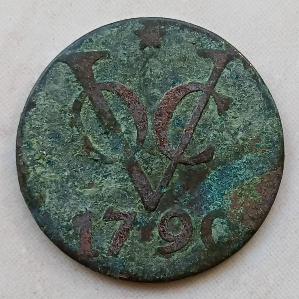 Koin Kuno VOC Utrecht 1790 Mintmark Star
