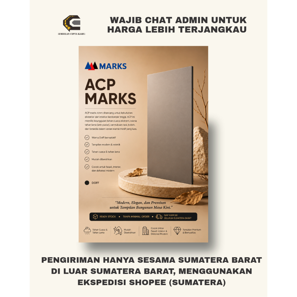 (WAJIB CHAT ADMIN) ACP MARKS PVDF 4mm (Doff)