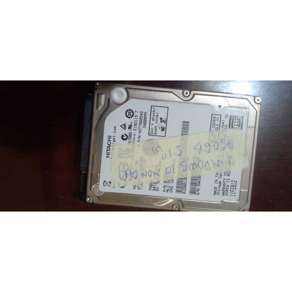 Hitachi HDD Sata 2,5 750GB Windows 10 Pro – Bekas