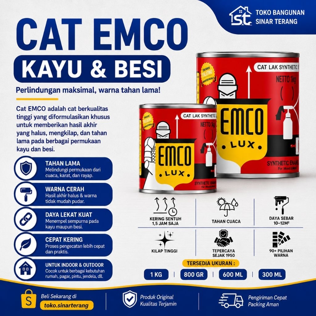 CAT EMCO KAYU & BESI 1KG