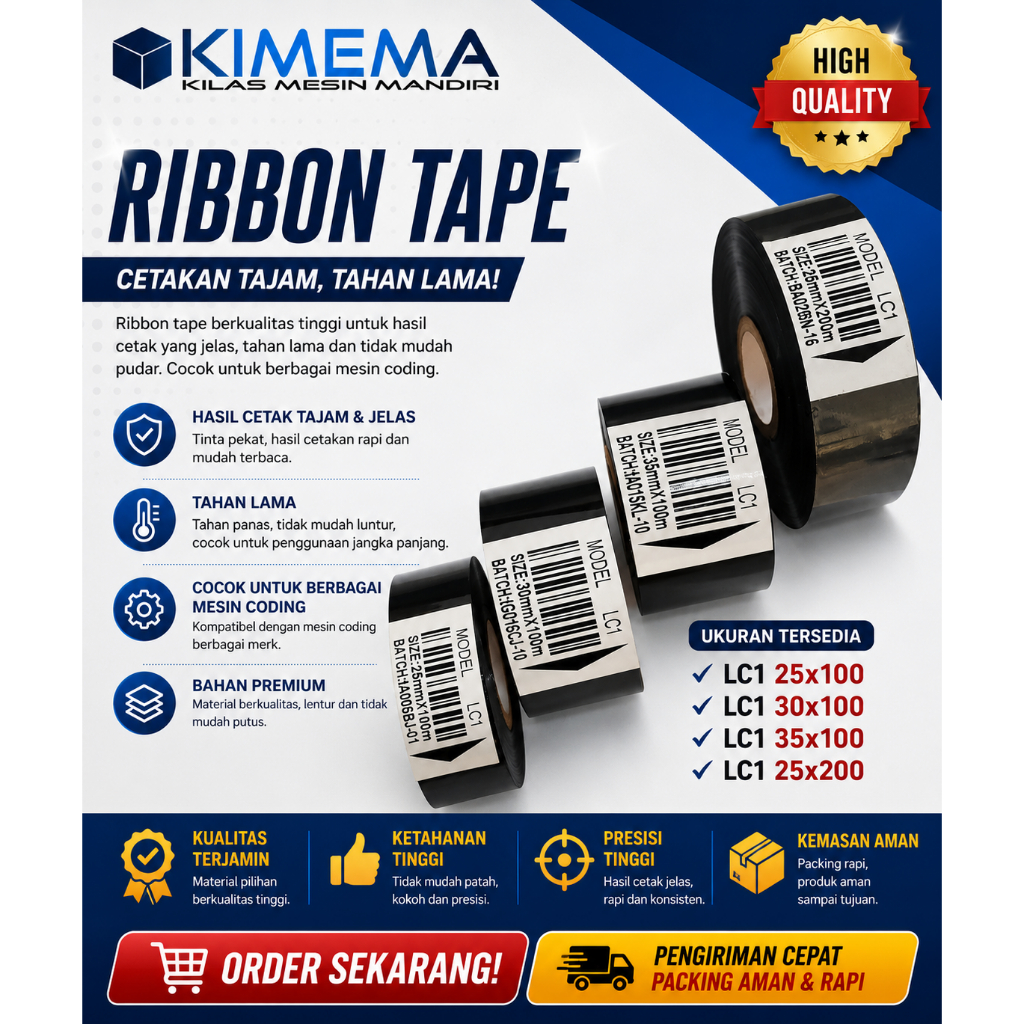 Hot Stamping Foil Ribbon Model LC1 Pita Carbon Mesin Hot Printing