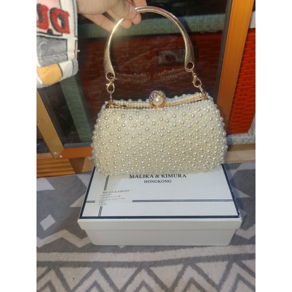 Preloved Tas Pesta Malika & Kimura Mutiara 3 in 1 Beige