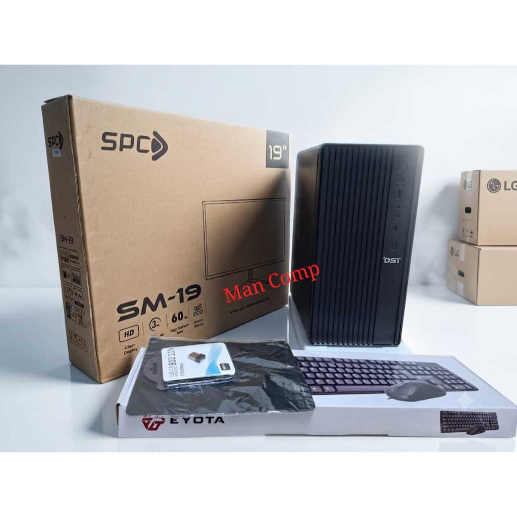 PC Rakitan Core i3 2120 + Monitor 19inch + Keyboard dan Mouse PC full Set