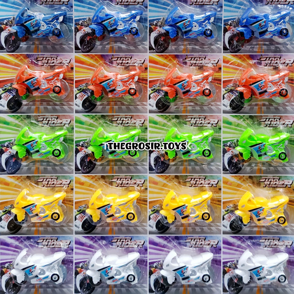 TGT Star Rider Motorcyle Tarik RANDOM Mainan Sepeda Motor Balap Mini MotoGP Termasuk Tarikan