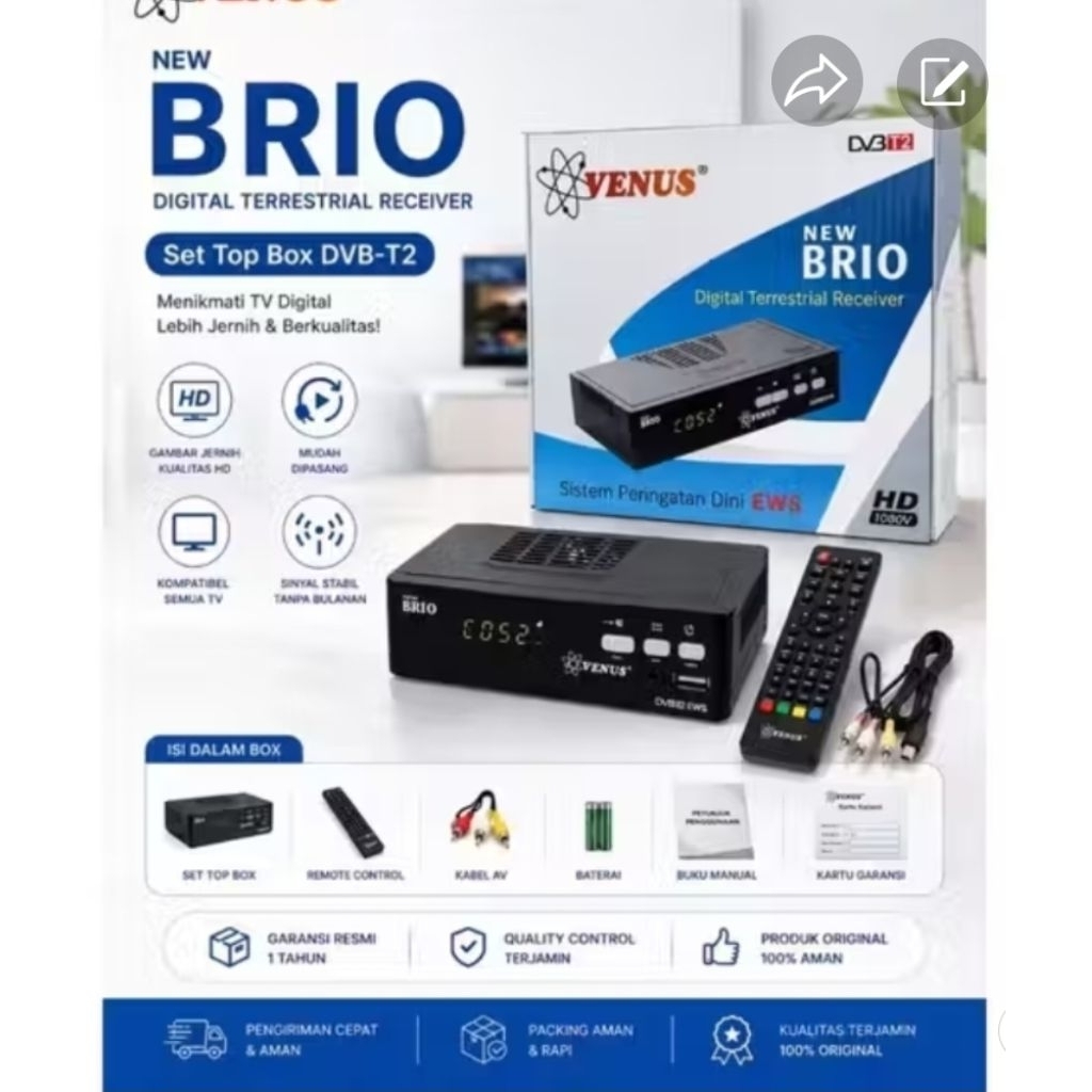 Set Top Box DIgital Venus New Brio  DVBT2