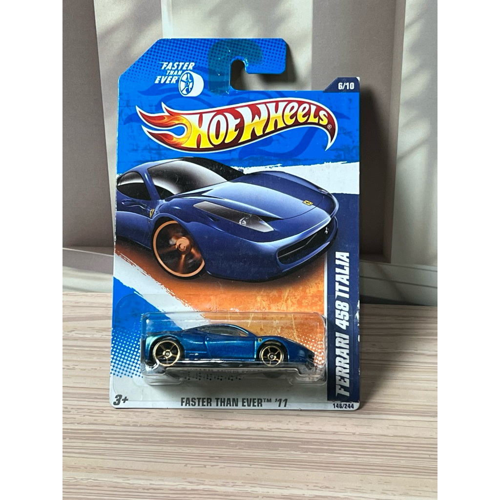 HOTWHEELS FERRARI 458 ITALIA FASTER THAN EVER '11