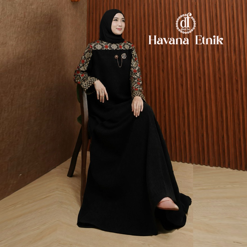 Dress Havana Etnik By Duai Fav - Dress Abaya wanita premium hight quality