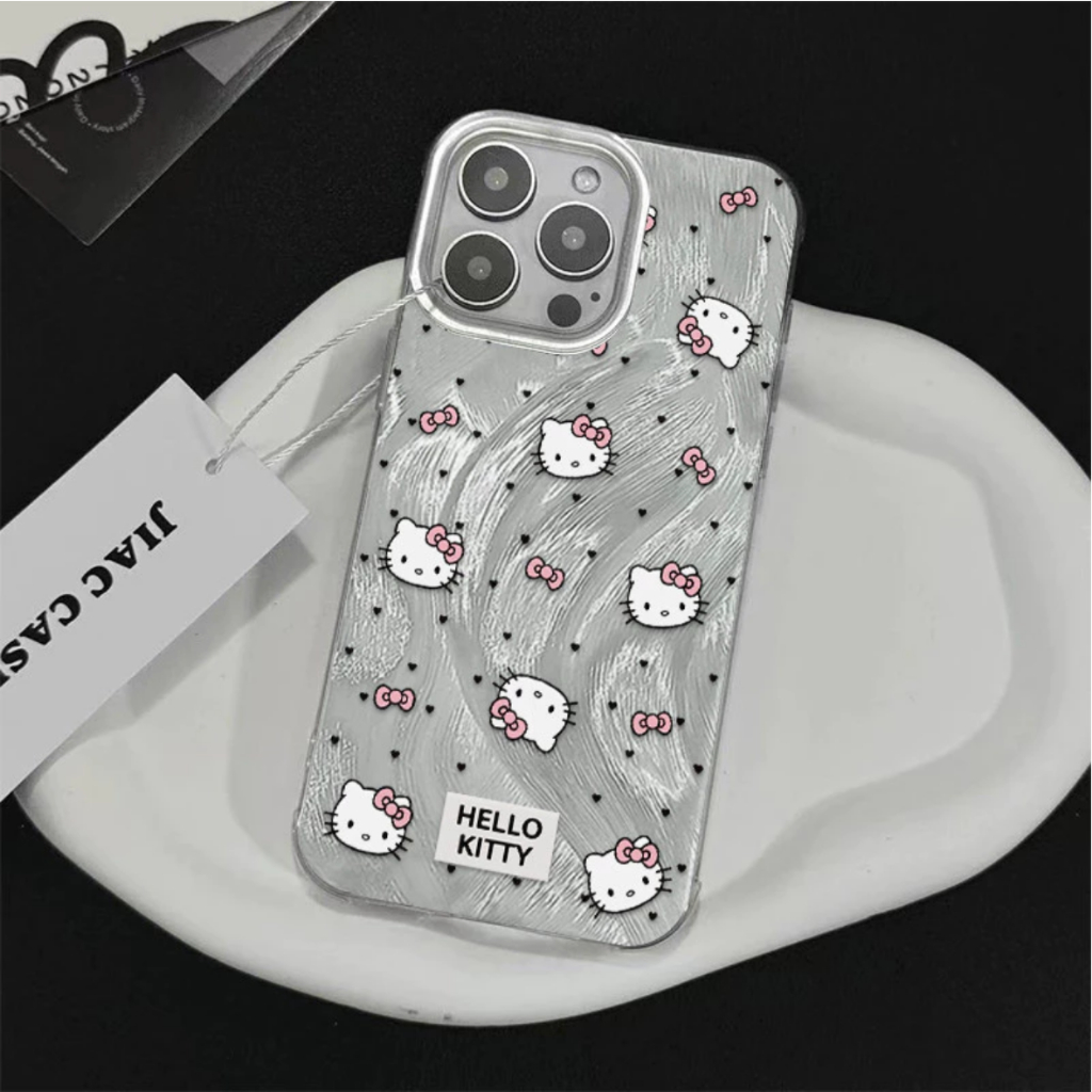 Case HP OPPO Motif Hello Kitty Lovely Cover untuk OPPO A78 4G A74 4G/A95 4G A16K/A16E casing hello k