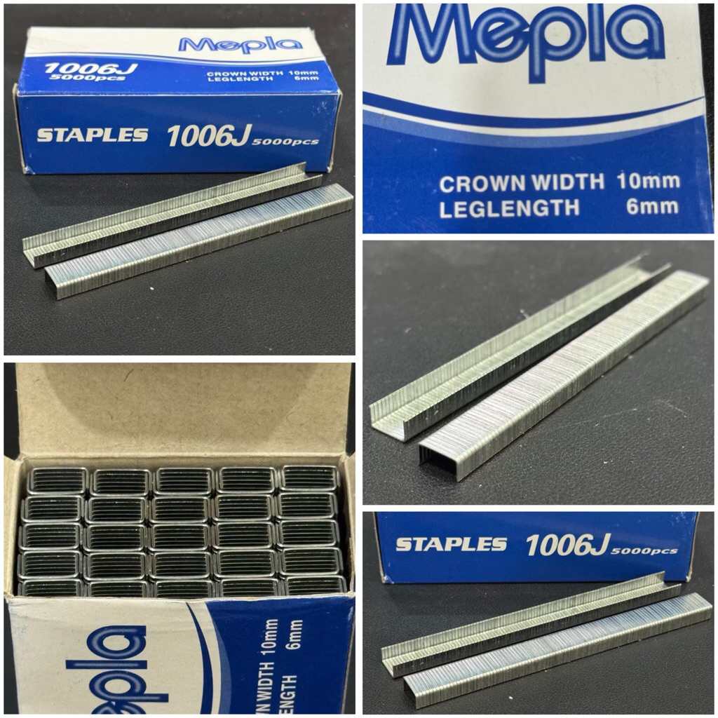 MEPLA 1006J isi staples air gun nailer 6mm refill paku tembak 5000pcs hekter angin stapler staple re