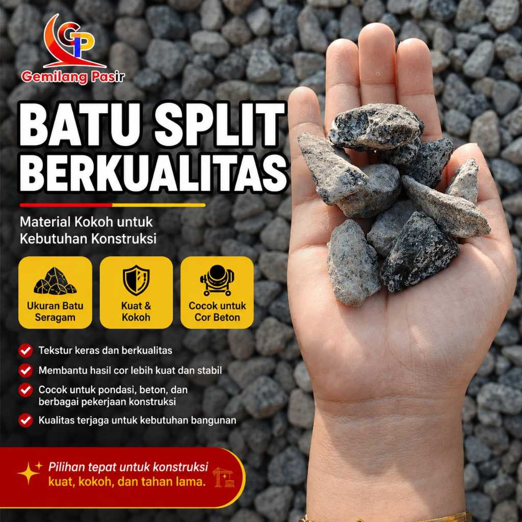 Batu split Untuk COR 1 Truk 6 kubik