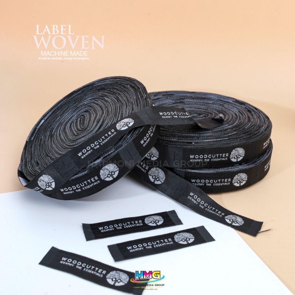 Label Baju Bordir 2x5cm Label Bordir Custom Label Hijab Bordir Label Woven