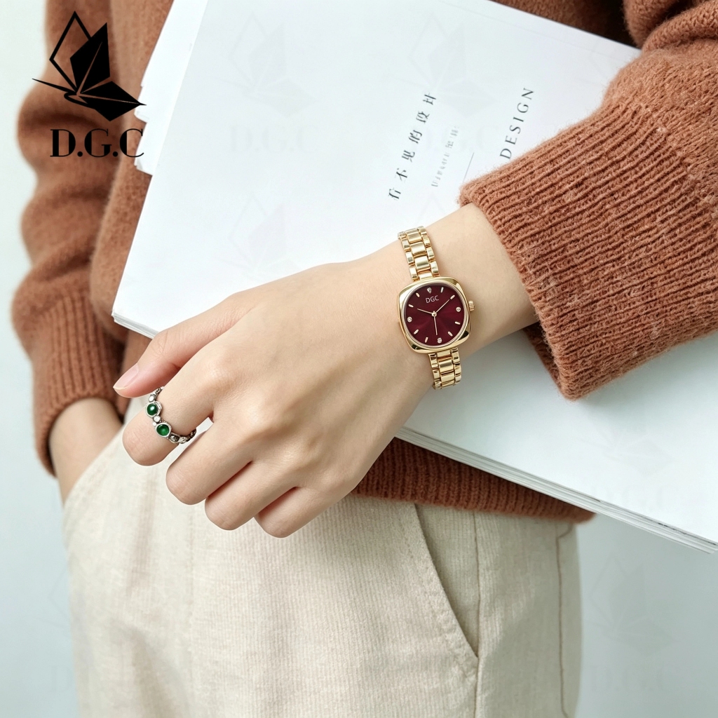 TERMURAH DGC 30253 Jam Tangan Wanita Elegan Square Analog Klasik Gaya Casual Business dgc Jam Tangan