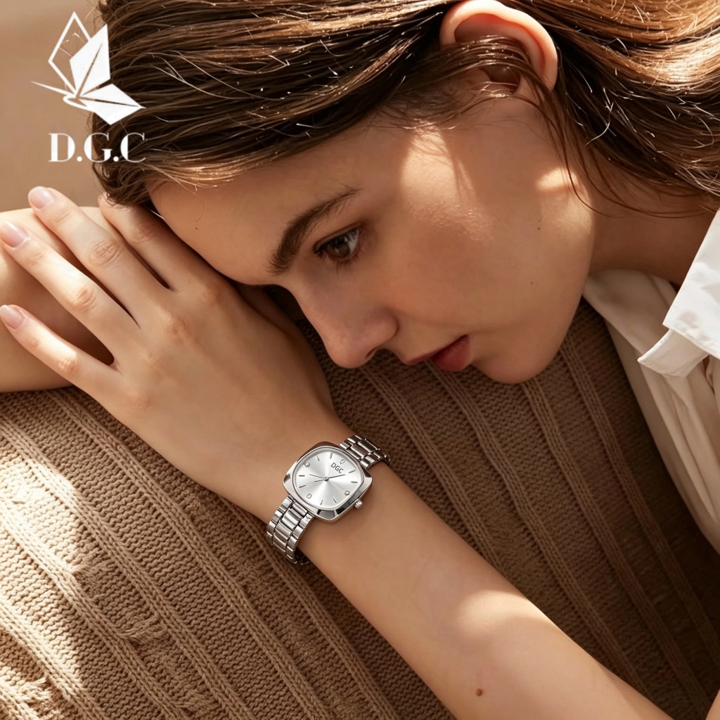 READY STOCK DGC 30253 Jam Tangan Wanita Elegan Square Analog Klasik Gaya Casual Business dgc Jam