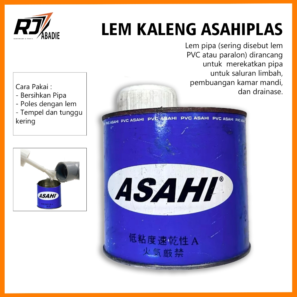 Lem Pipa Paralon PVC Kalengan ASAHI