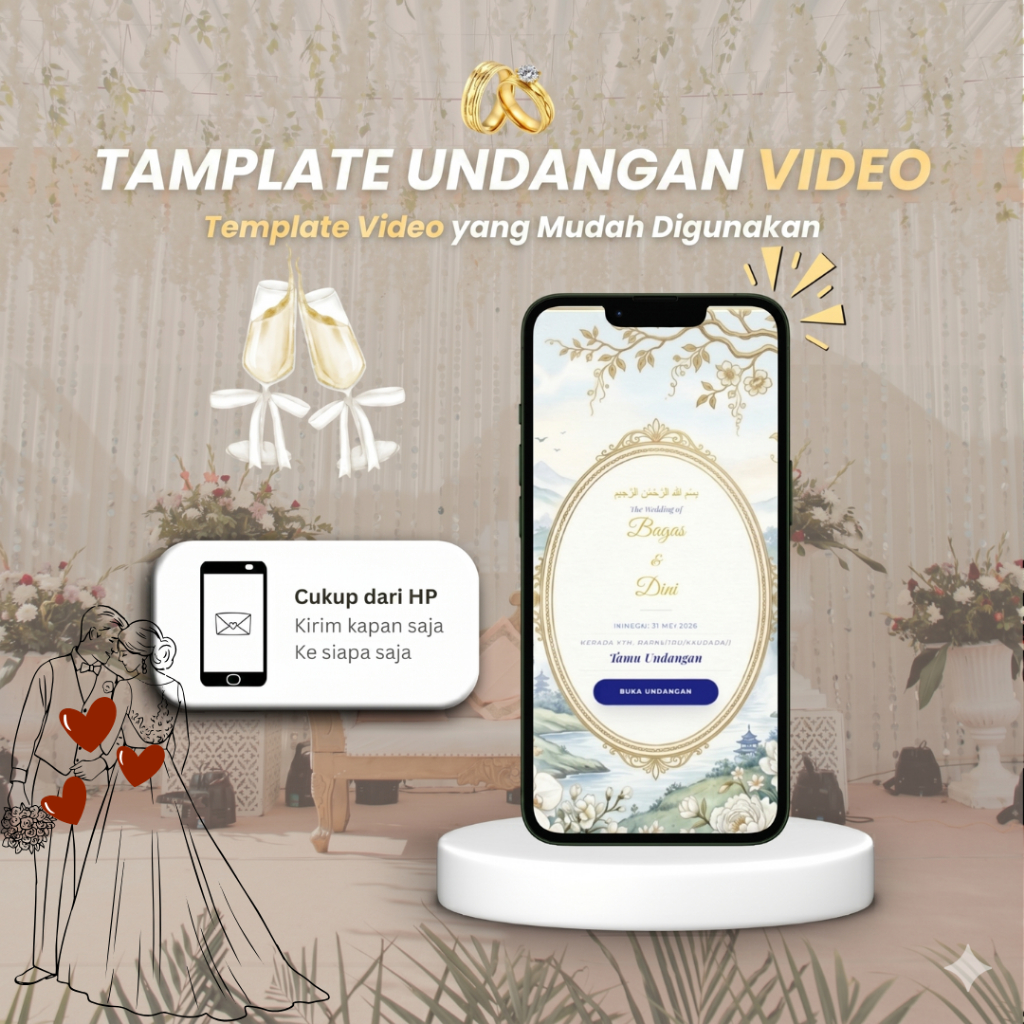 7 TEMPLATE UNDANGAN VIDEO, UNDANGAN DIGITAL
