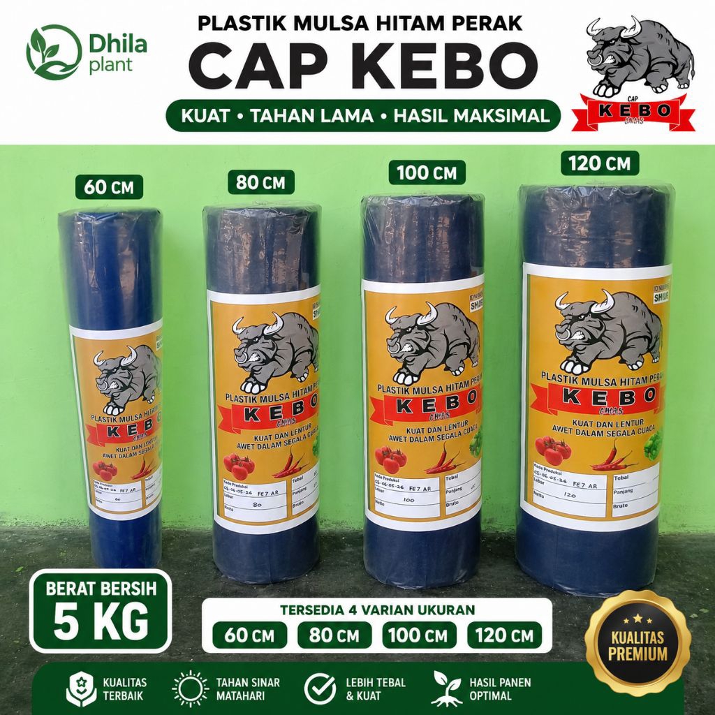 Plastik Mulsa Hitam Perak - Plastik Mulsa - Plastik Hitam perak - Plastik Pertanian ( Cap Kebo )