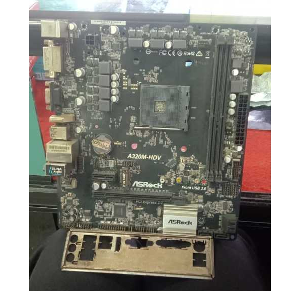 MOTHERBOARD ASROCK A320M-HDV + BACK PANEL 2ND