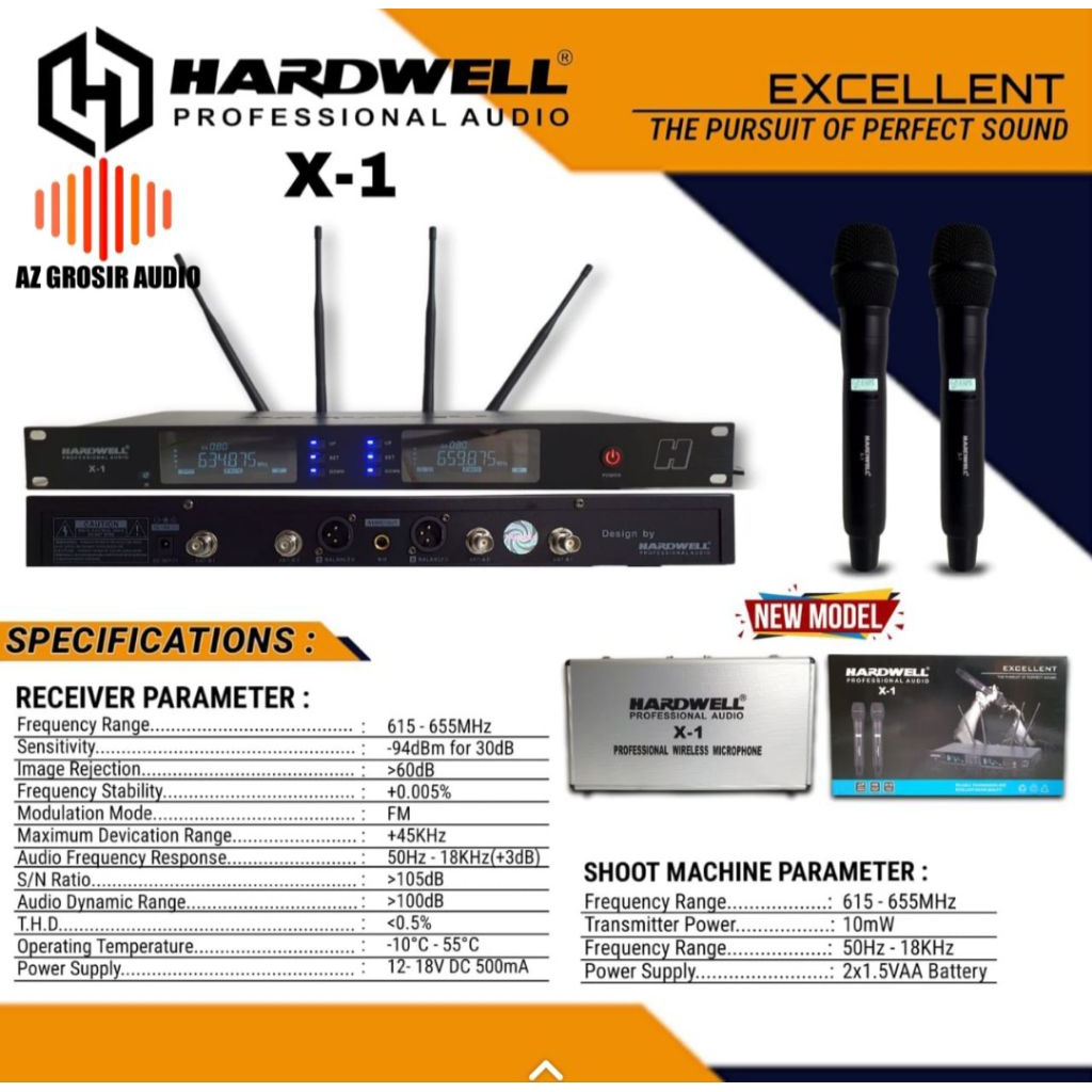 mic microphone wireless hardwell x-1 handle hardwell x1 wireless