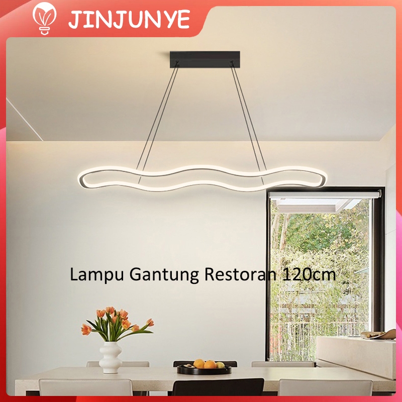 Lampu Gantung Meja Makan Minimalis Modern 120cm Lampu Gantung Ruang Makan Dapur Minibar Strip 3 Warn