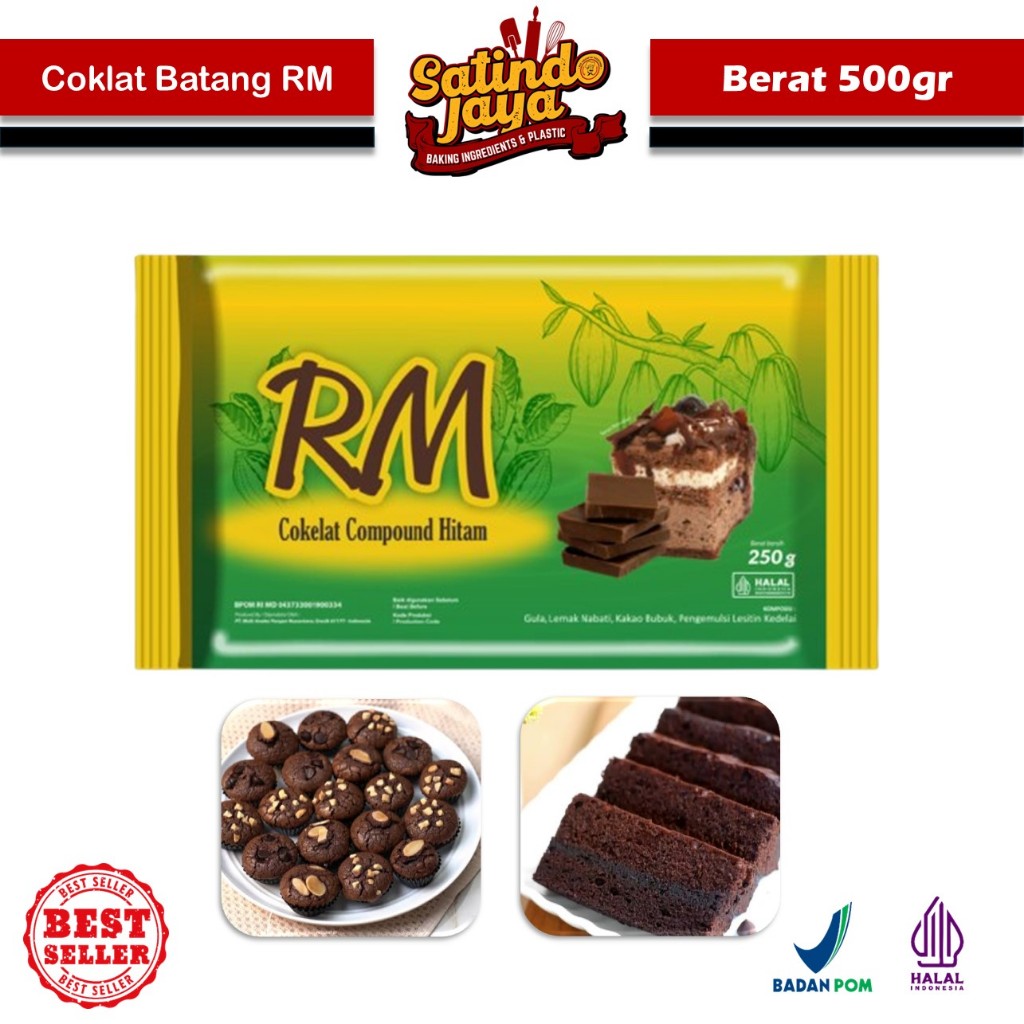 Cokelat Batang RM 500gr - Dark Compound Chocolate - Coklat Batangan RM
