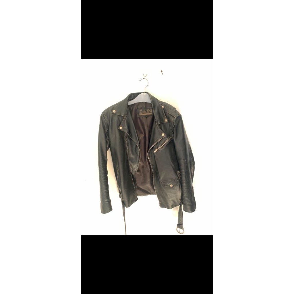 jaket kulit double kerah