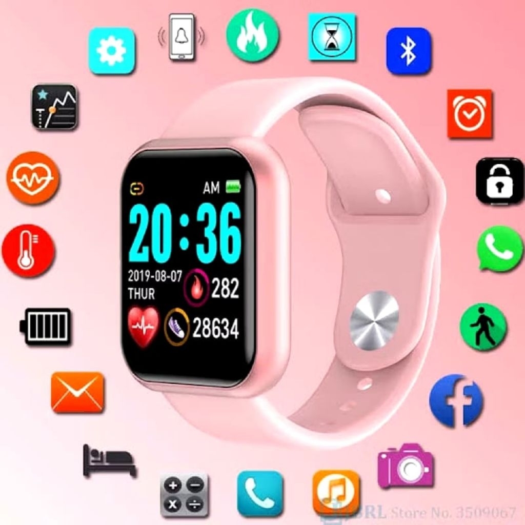 jam tangan pintar smartwatch anti air, bisa fb,tiktok,wa, dll