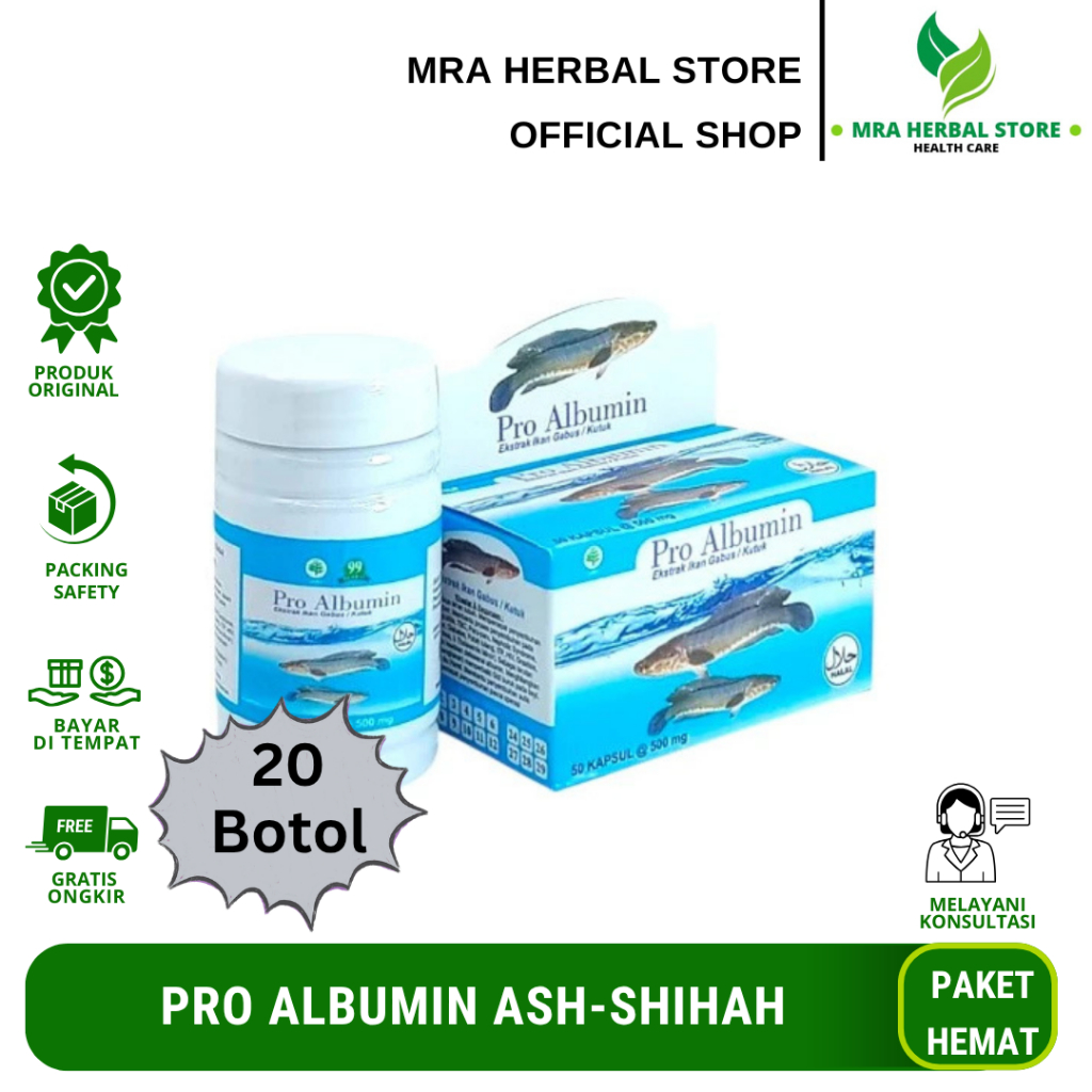 Pro Albumin Ekstrak Ikan Gabus Paket 20 Botol | Pro Albumin Ash-Shihah