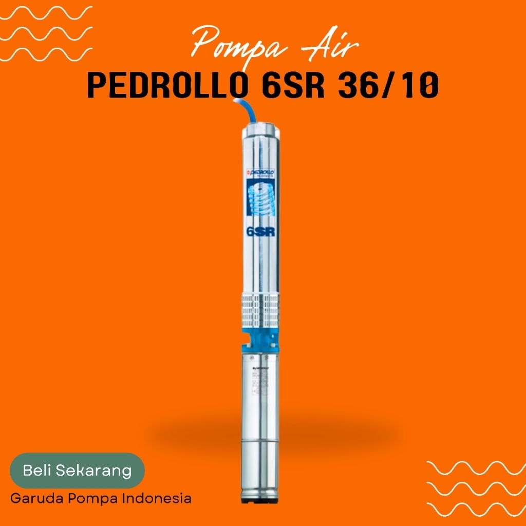 Pompa Pedrollo 6 SR 36/10 3phase Pompa Celup Sumur dalam untuk air bersih