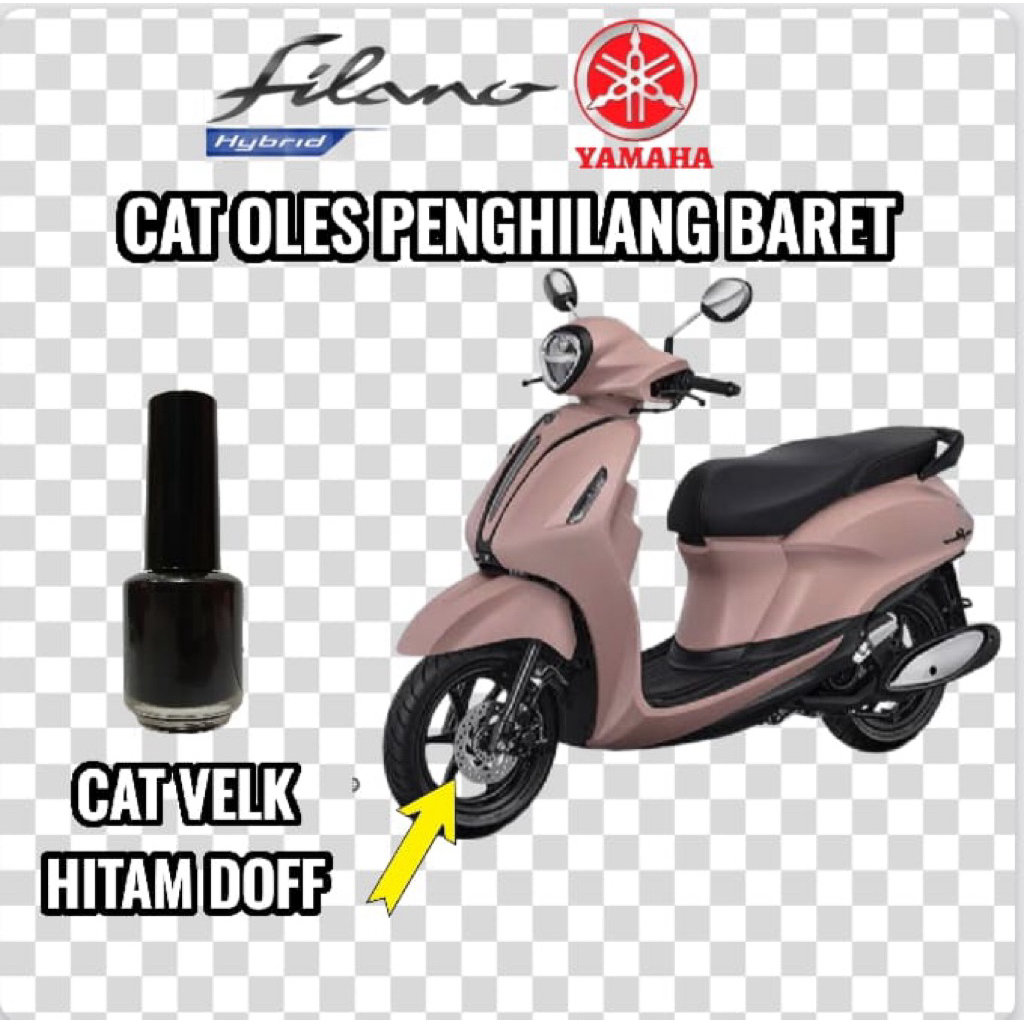 Cat Oles Velk Velg Hitam Doff Black Doff Penghilang Baret Motor Yamaha Filano NEW