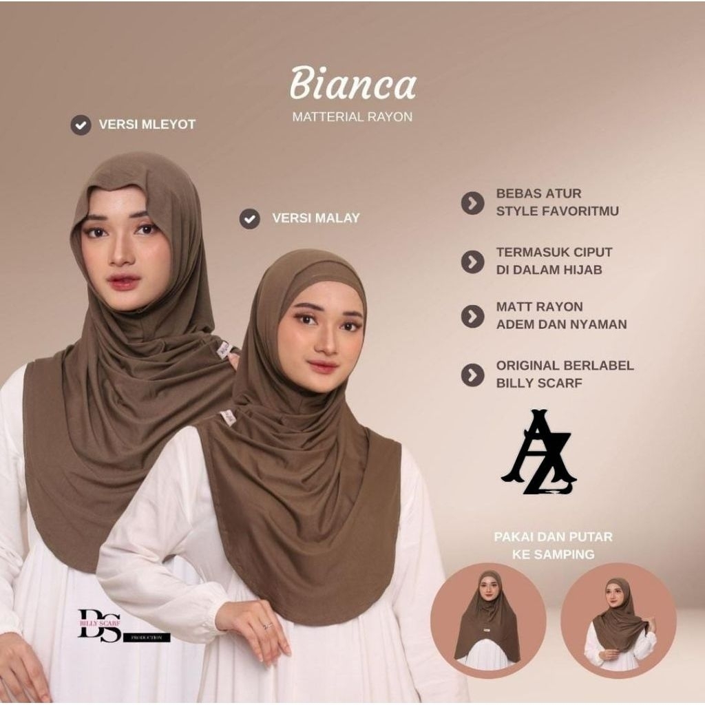 Bergo Instan Malay Hijab Billy Scraf