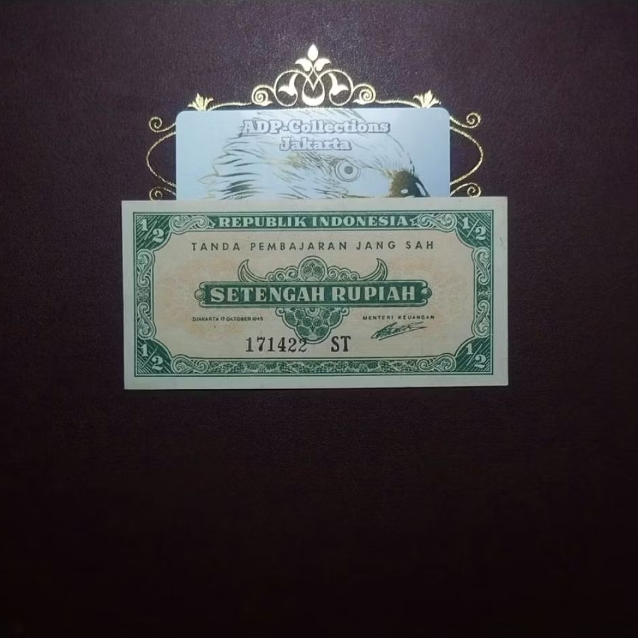 Uang Kuno ½ Rupiah ORI 1945