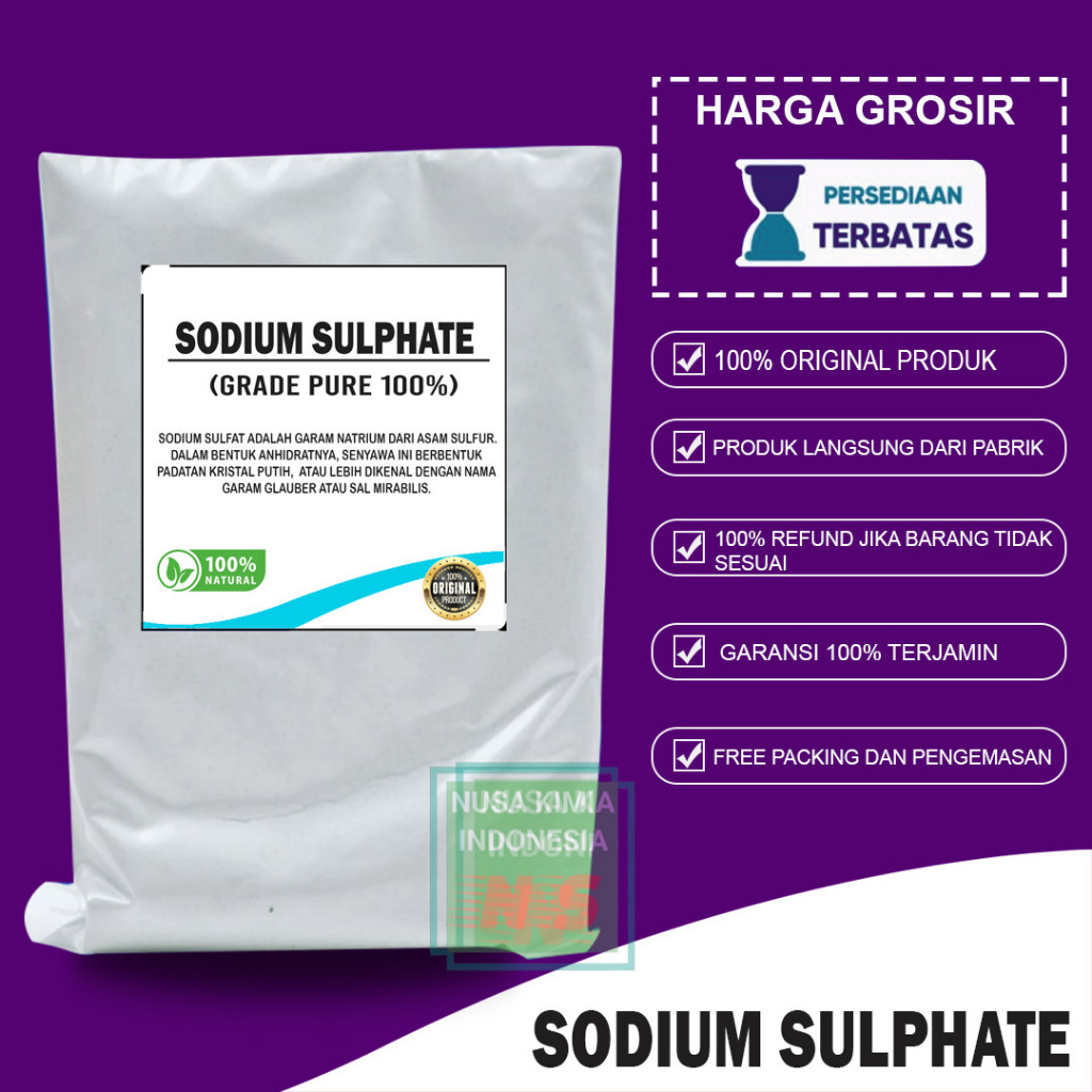 Sodium Sulfat 1 KG / Sodium Sulphate/ Na2SO4
