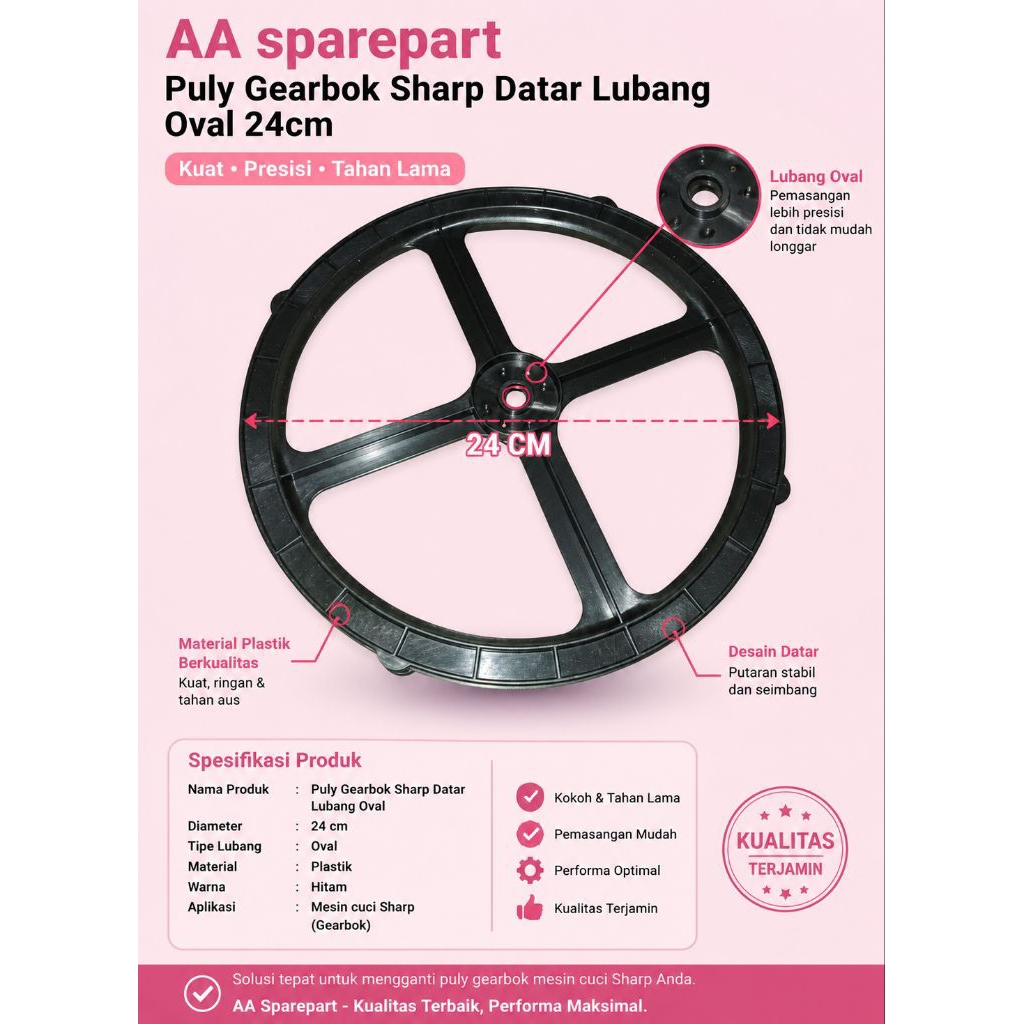 PULY GEAR BOX MESIN CUCI SHARP / PULI GIRBOK SHARP / PULI MESIN CUCI SHARP