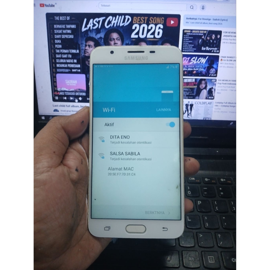 samsung j7 prime 3/32 | minus lcd bercak siap pakai