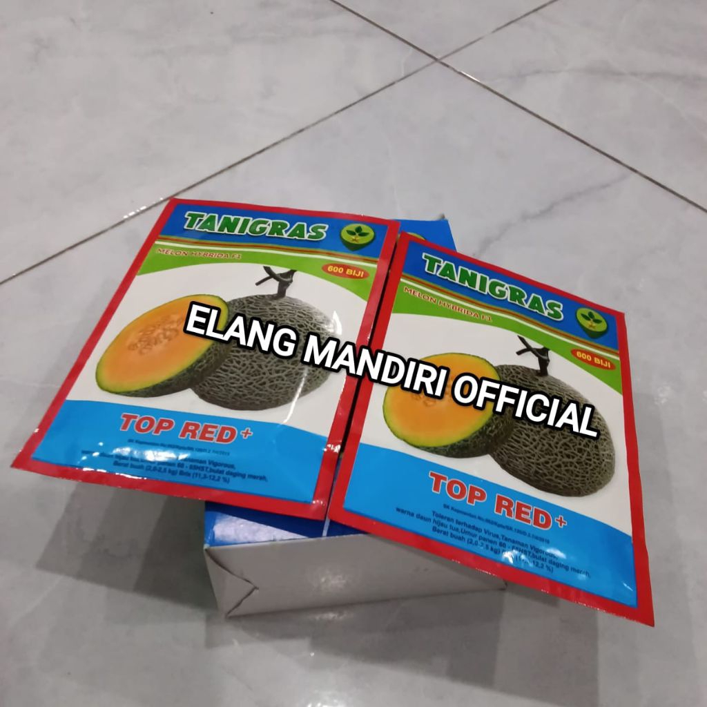 Benih Bibit Melon Top Red Plus F1(TOP RED PLUS F1), Isi 600 - 800 Butir, (Berbobot, besar dan Jumbo)