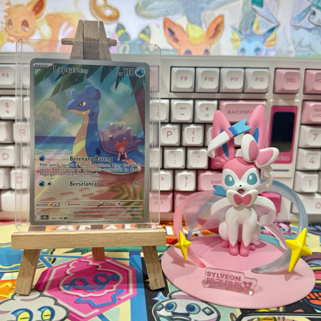 Pokemon Card Lapras Misty AR 145/138 Art Rare Indonesian Original