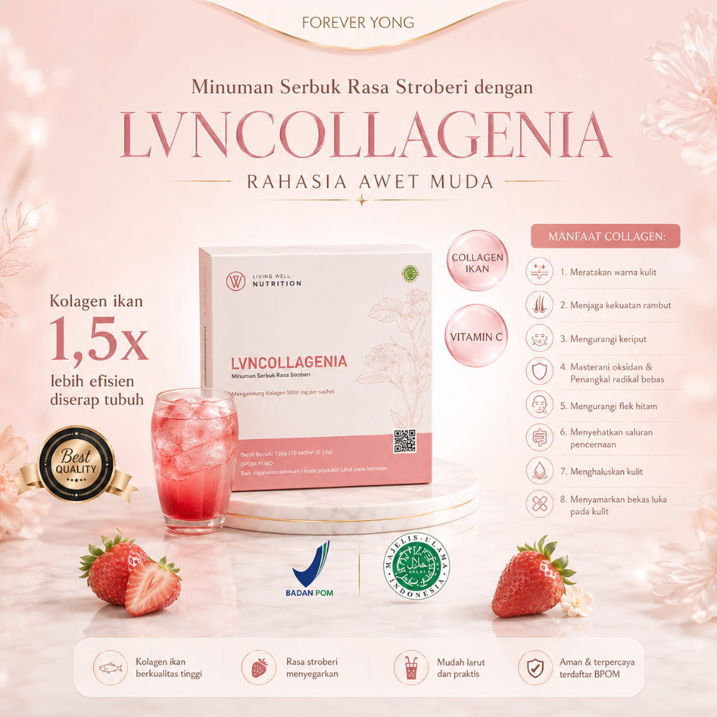 LVN Collagenia Original 1box 10 sachet | Collagen Minum Wanita