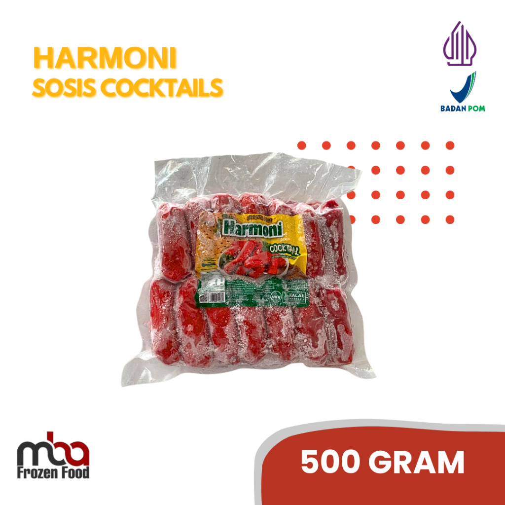 HARMONI Sosis Cocktails 500 Gram /Sosisayam /Sosis /Daging /Kornet /Sate /Snack /Camilan /Dagingayam