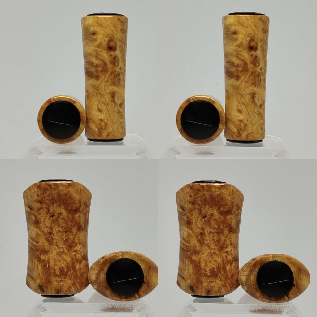 Amboyna burl handle knob reel merk Shimano dan Daiwa