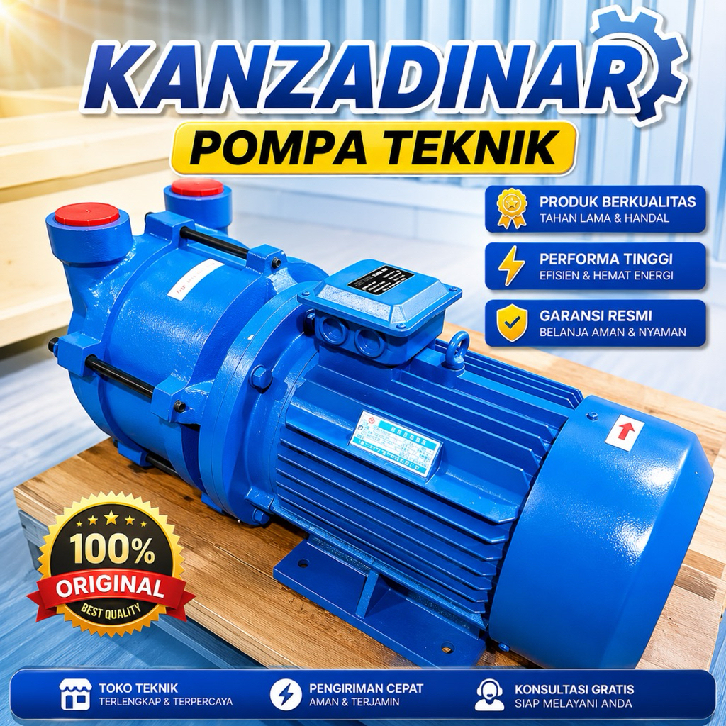 Pompa Liquid Ring Vacuum Pump Kenflo CDF 2202 4Kw 5,5HP 380V Liquid Vacum Pump