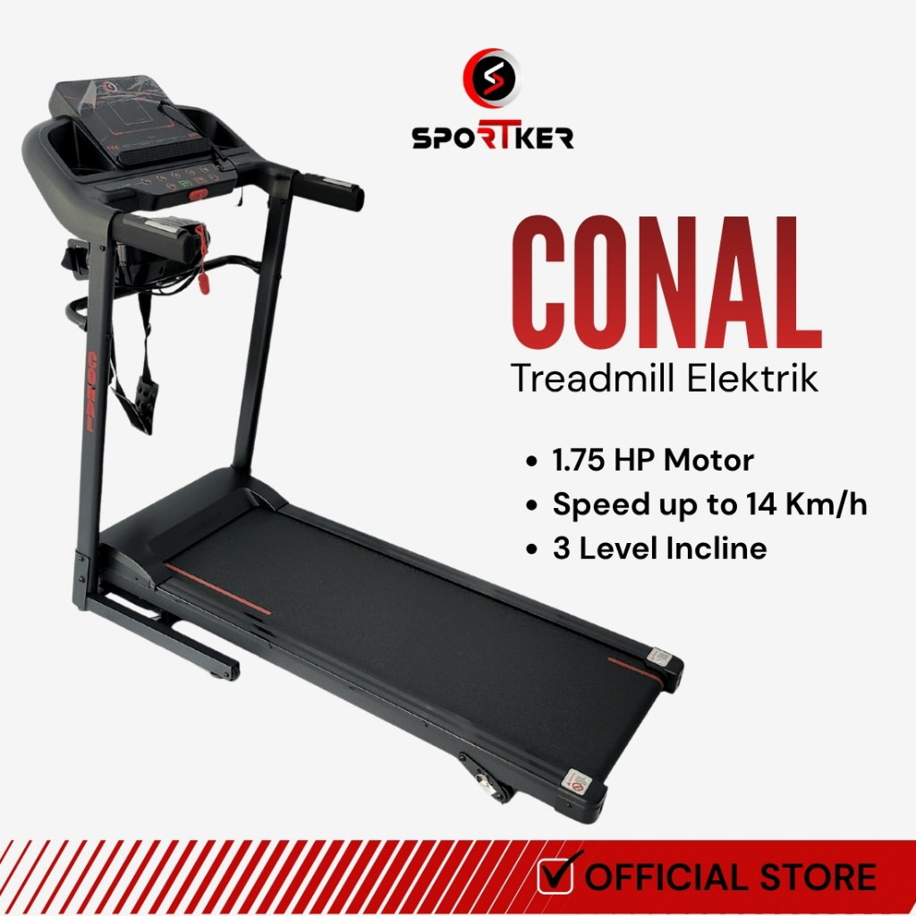 [SPORTKER] Treadmill Elektrik Conal Alat Olahraga Lari | Alat Olahraga | Alat Fitness | Treadmill El