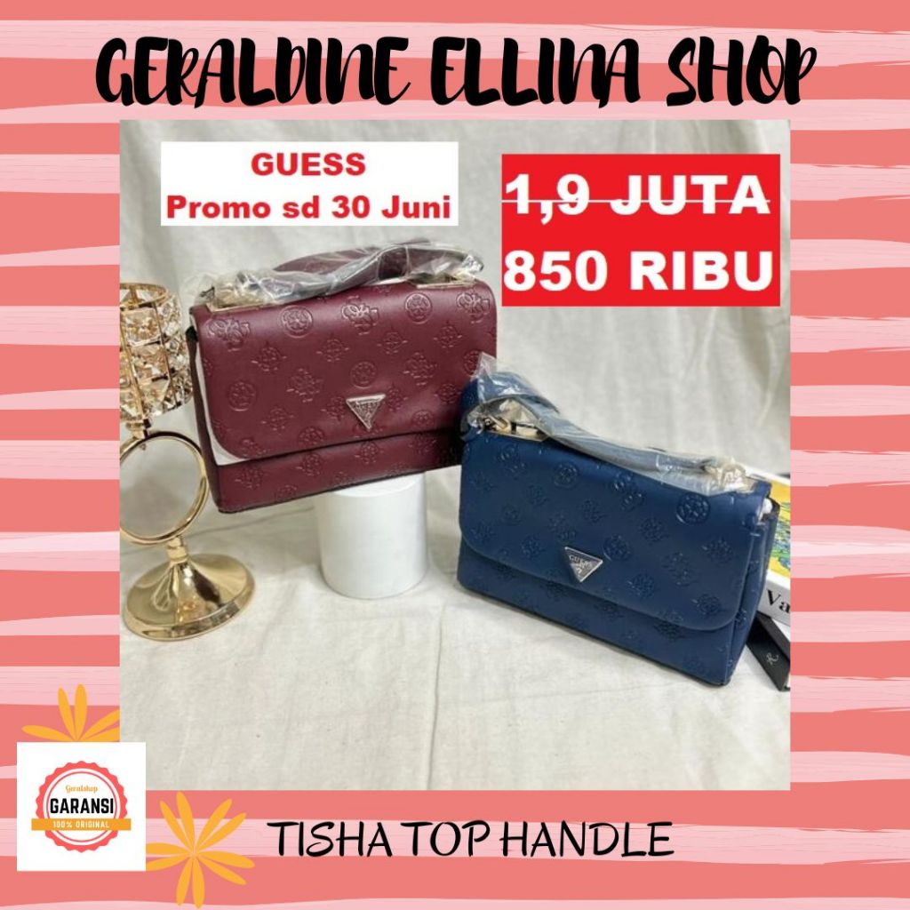 Tas guess satchel bag Wanita 100% ORIGINAL store seri ANADELA 3 COMP