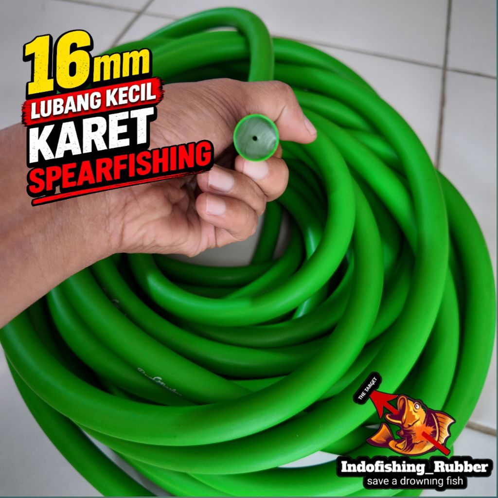 Lubang Kecil Karet Speargun 16mm 1,5mm*16mm PREMIUM QUALITY Karet Panah Ikan Laut Sungai