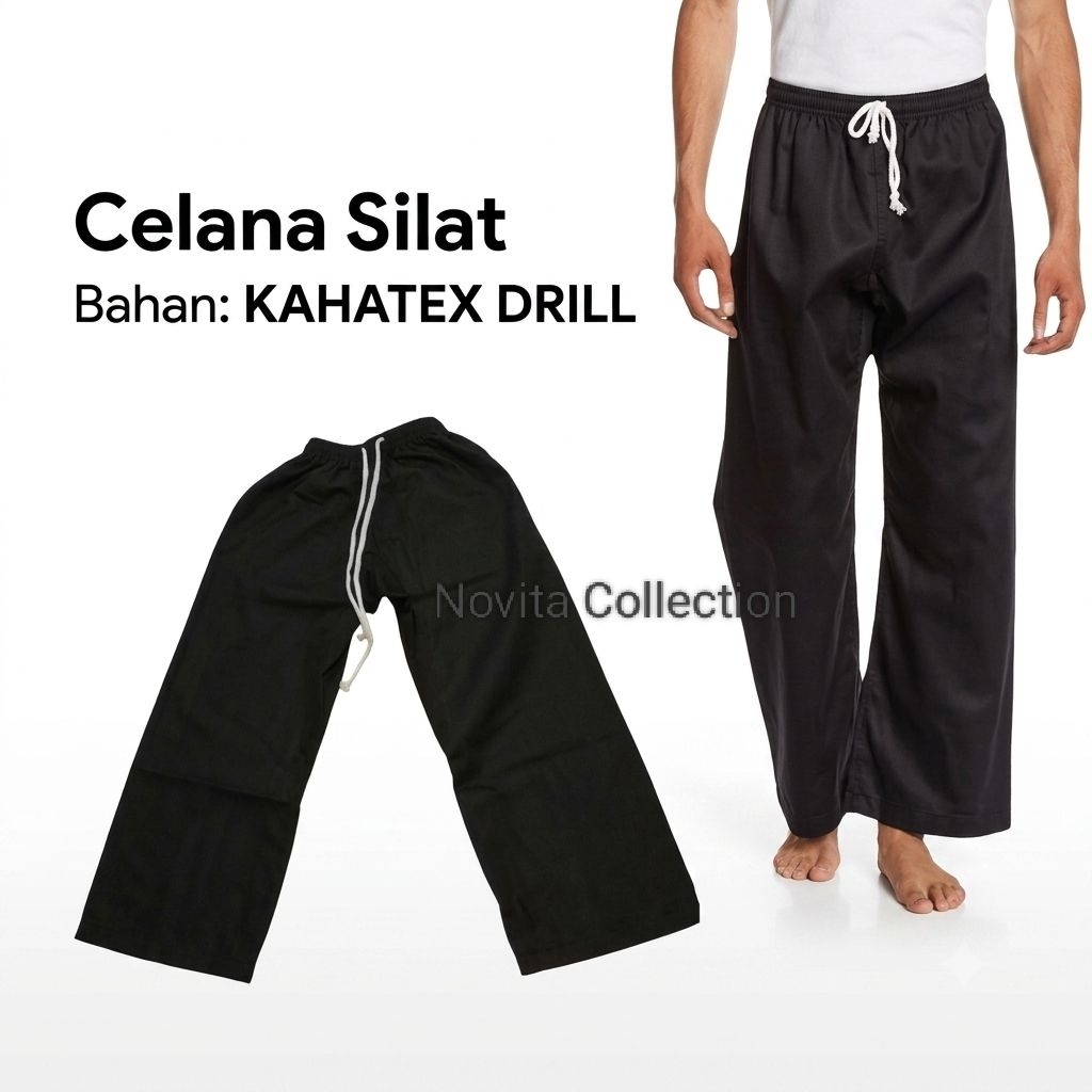Celana Silat Hitam/Komboran Silat/Komprang Silat