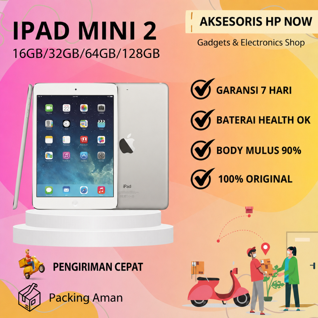 iPad Mini 2 16GB 32GB 64GB 128GB Wifi Only -AHN