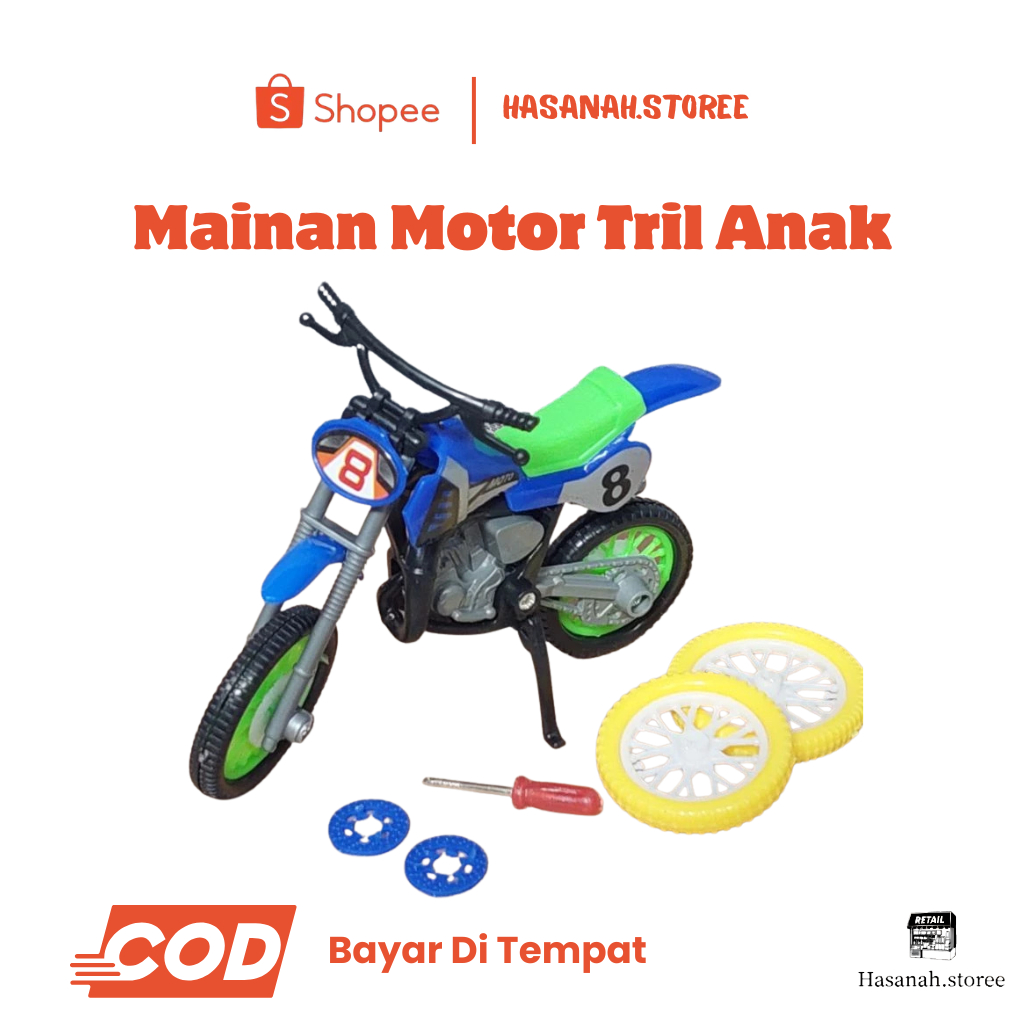 MAINAN MOTOR CROSS / MAINAN MOTOR TRAIL / MAINAN MOTOR TRAIL KECIL /MOTOR CROSS / MOTOR TRAIL PLUS O
